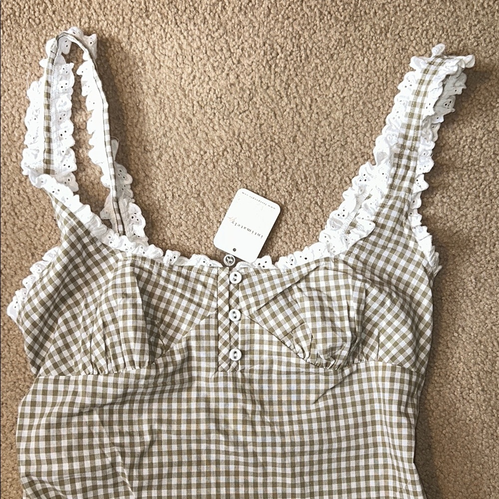 BNWT free people gingham tank top